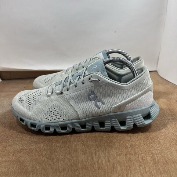 On Cloud X 2.0 Running Shoes Women Size 10.5 Gray Blue Comfort Cushion Sneakers